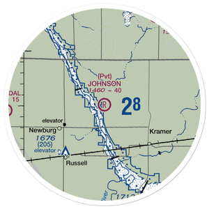 Johnson Airport (2ND7) VFR Sectional Sticker (20 mile)