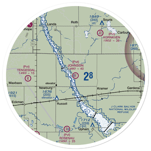 Johnson Airport (2ND7) VFR Sectional Sticker (30 mile)