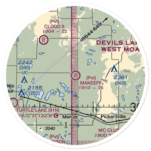 Makeeff Airport (2ND2) VFR Sectional Sticker (20 mile)