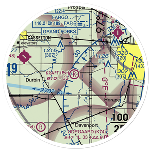 Kraft Airport (2ND0) VFR Sectional Sticker (20 mile)