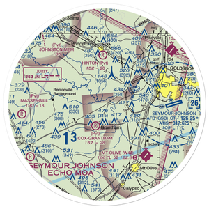 Scottbrook Farm Airport (2NC4) VFR Sectional Sticker (30 mile)