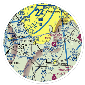 Hawk's Knoll Airport (2NC1) VFR Sectional Sticker (20 mile)