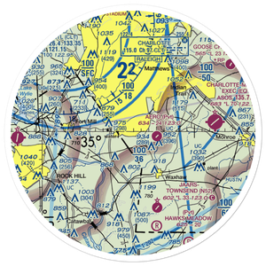 Hawk's Knoll Airport (2NC1) VFR Sectional Sticker (30 mile)