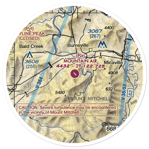 Mountain Air Airport (2NC0) VFR Sectional Sticker (20 mile)