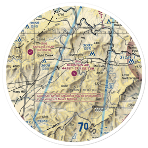 Mountain Air Airport (2NC0) VFR Sectional Sticker (30 mile)