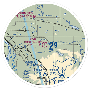 Soderquist Airport (2NA0) VFR Sectional Sticker (20 mile)