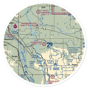 Soderquist Airport (2NA0) VFR Sectional Sticker (30 mile)