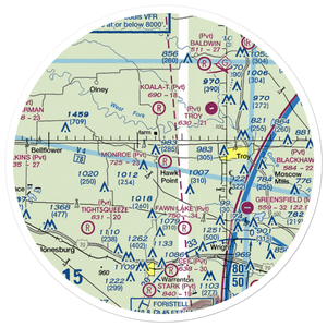 Monroe Field (2MU9) VFR Sectional Sticker (30 mile)