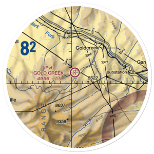 Gold Creek Airport (2MT9) VFR Sectional Sticker (20 mile)