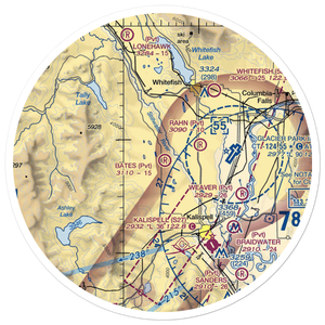 Bates Airstrip (2MT0) VFR Sectional Sticker (30 mile)
