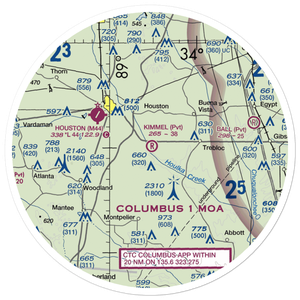 Kimmel Land & Cattle Airport (2MS9) VFR Sectional Sticker (30 mile)