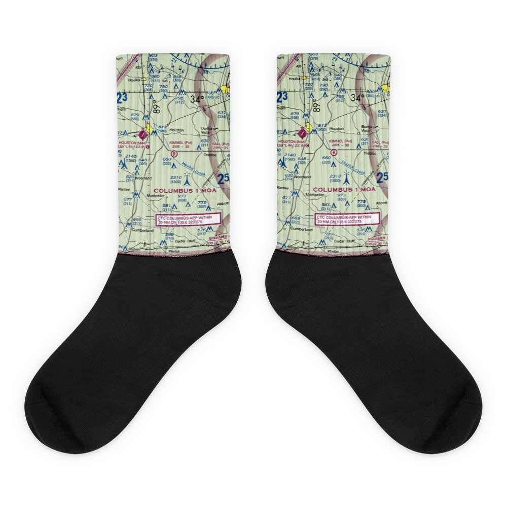 Kimmel Land & Cattle Airport (2MS9) VFR Sectional Socks 