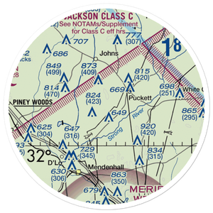 Puff Airpark (2MS7) VFR Sectional Sticker (20 mile)