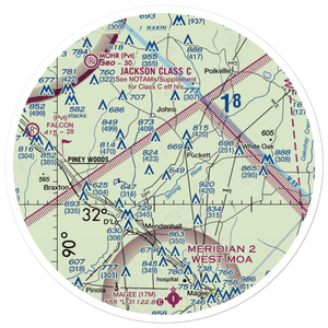 Puff Airpark (2MS7) VFR Sectional Sticker (30 mile)