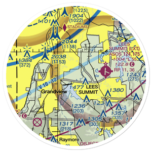 Runway Ranch Airport (2MO9) VFR Sectional Sticker (20 mile)