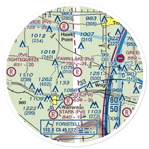 Fawn Lake Airport (2MO7) VFR Sectional Sticker (20 mile)