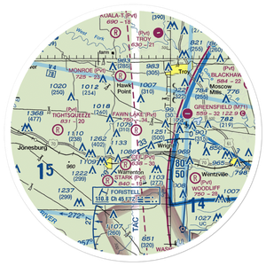 Fawn Lake Airport (2MO7) VFR Sectional Sticker (30 mile)