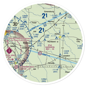 Hunziker Airport (2MO6) VFR Sectional Sticker (30 mile)