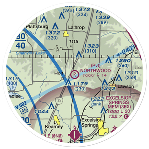 Northwood Airport (2MO2) VFR Sectional Sticker (20 mile)