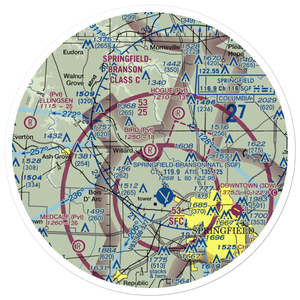 Bird Field (2MO1) VFR Sectional Sticker (30 mile)