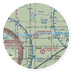 Winter Strip (2MN1) VFR Sectional Sticker (20 mile)