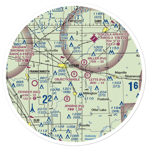 Vassar Field (2MI8) VFR Sectional Sticker (30 mile)