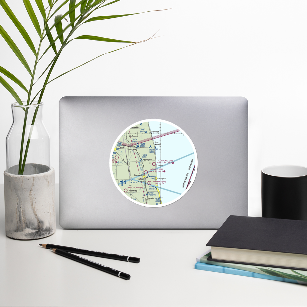 Flugplatz Airport (2MI7) VFR Sectional Sticker (30 mile) 