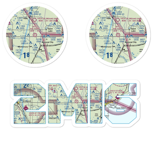 The Farm Airport (2MI6) VFR Sectional Sticker Pack