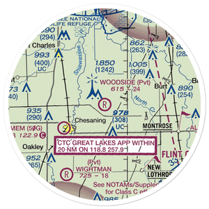 Woodside Airport (2MI0) VFR Sectional Sticker (20 mile)