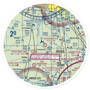 Woodside Airport (2MI0) VFR Sectional Sticker (30 mile)