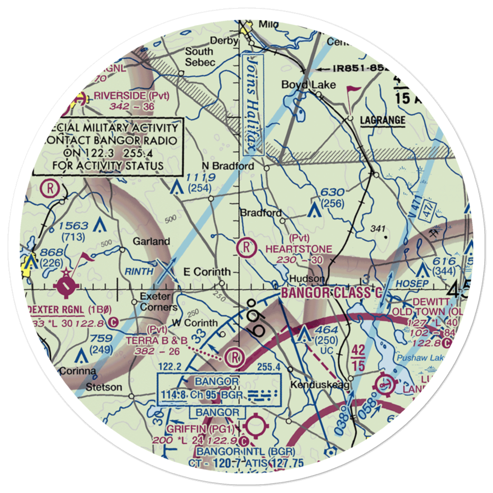 Heartstone Farm Airport (2ME3) VFR Sectional Sticker (30 mile) 