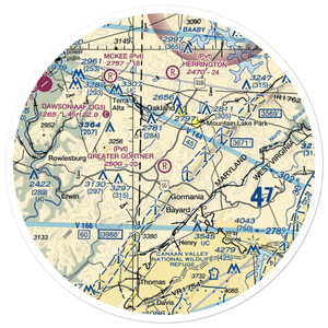 Greater Gortner Airport (2MD8) VFR Sectional Sticker (30 mile)