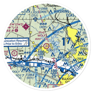 Hoby Wolf Airport (2MD5) VFR Sectional Sticker (20 mile)