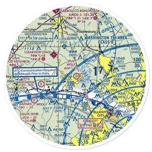 Hoby Wolf Airport (2MD5) VFR Sectional Sticker (30 mile)