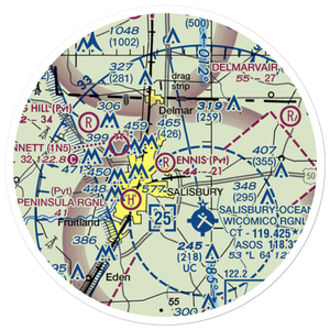 Ennis Aerodrome (2MD4) VFR Sectional Sticker (20 mile)