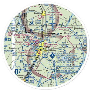Ennis Aerodrome (2MD4) VFR Sectional Sticker (30 mile)
