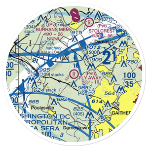 Fly Away Farm Airport (2MD3) VFR Sectional Sticker (20 mile)