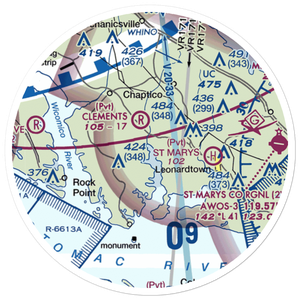 Recompense Farm Airport (2MD1) VFR Sectional Sticker (20 mile)