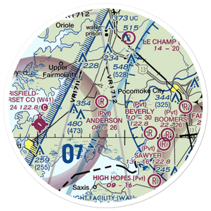 Anderson Farm Airport (2MD0) VFR Sectional Sticker (20 mile)