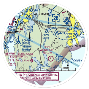 Flynns Noquochoke Seaplane Base (2MA6) VFR Sectional Sticker (20 mile)