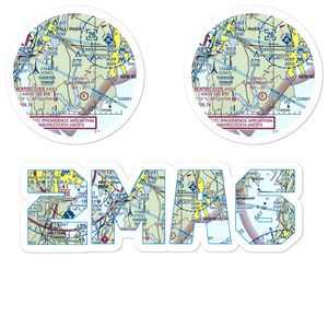 Flynns Noquochoke Seaplane Base (2MA6) VFR Sectional Sticker Pack