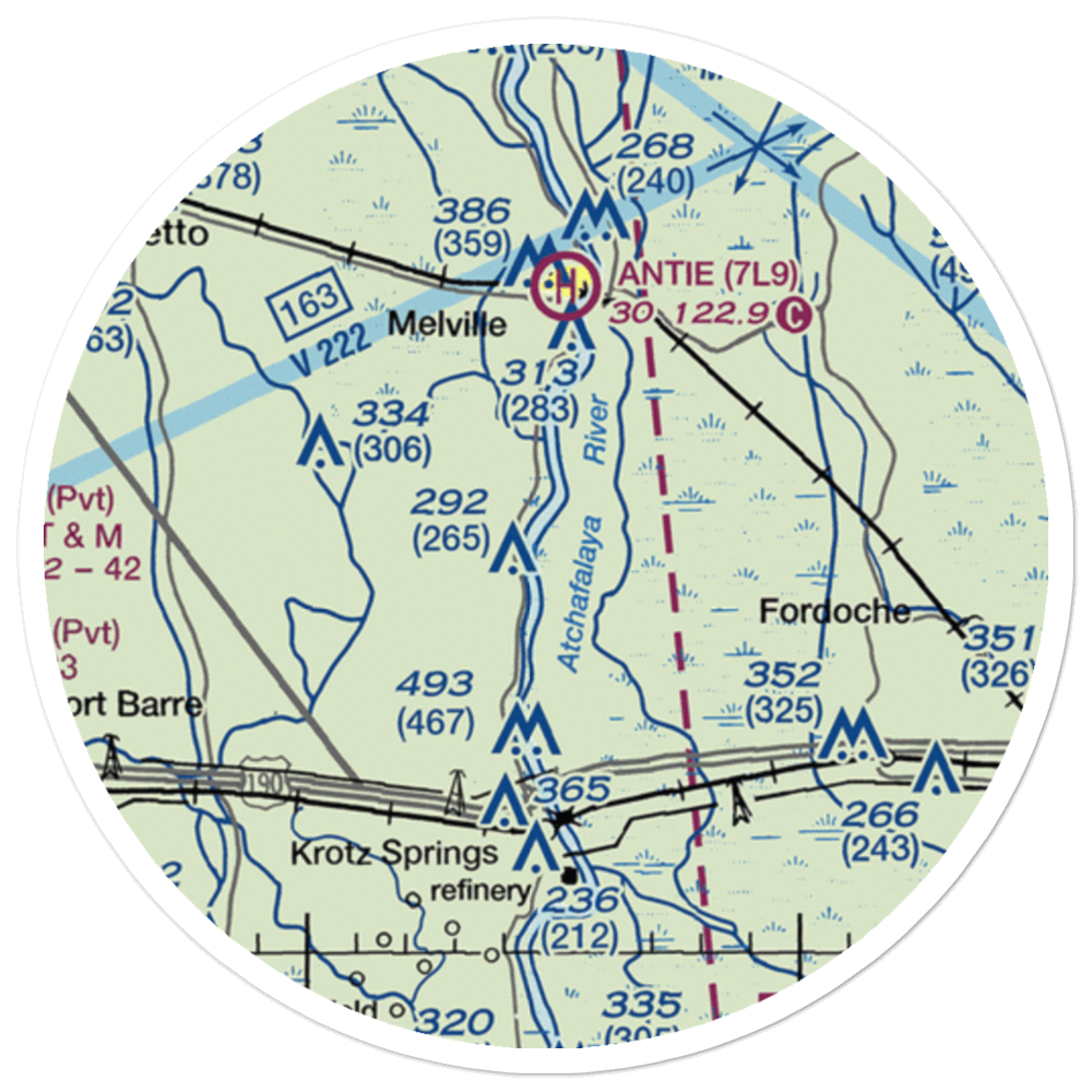 Majors Airpark (2LS3) VFR Sectional Sticker (20 mile) 