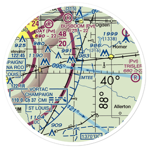 Justus Airport (2LL5) VFR Sectional Sticker (20 mile)