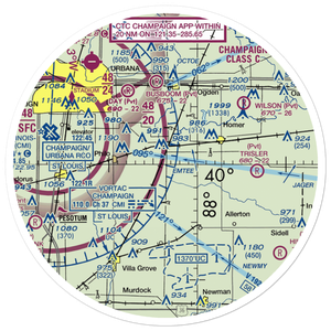 Justus Airport (2LL5) VFR Sectional Sticker (30 mile)