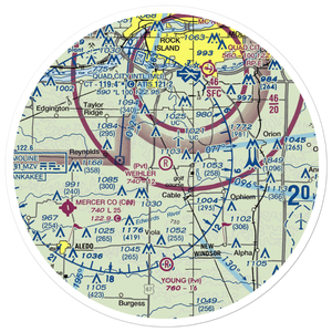Weihler Airport (2LL2) VFR Sectional Sticker (30 mile)