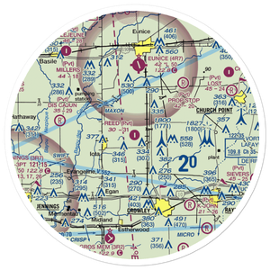 Reed Flying Service Inc Airport (2LA5) VFR Sectional Sticker (30 mile)
