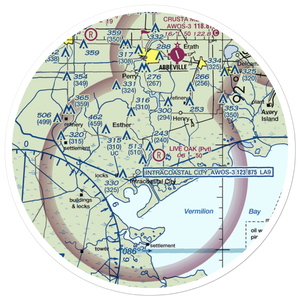 Exxon Intracoastal City Terminal Seaplane Base (2LA3) VFR Sectional Sticker (30 mile)