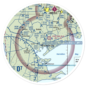 Central Industries Airport (2LA0) VFR Sectional Sticker (30 mile)