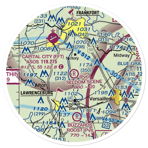 Seldom Scene Airport (2KY8) VFR Sectional Sticker (20 mile)