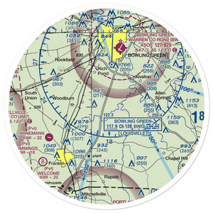 Plane-O-Field Airport (2KY3) VFR Sectional Sticker (30 mile)